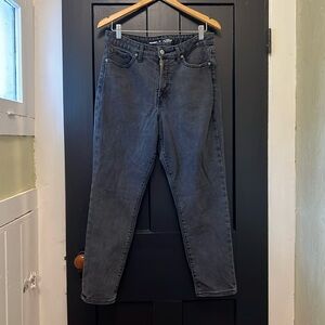Old Navy OG Straight high rise grey/washed black jeans